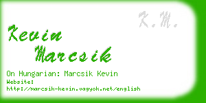 kevin marcsik business card